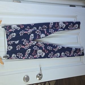 Navy Floral Leggings L-XXL